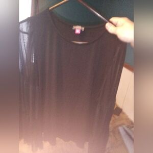 Vince camuto sheer sleeve blouse